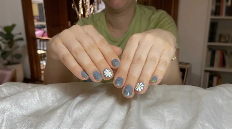 Gel nail extensions with elegant polish at Lynn Salon Hoi An